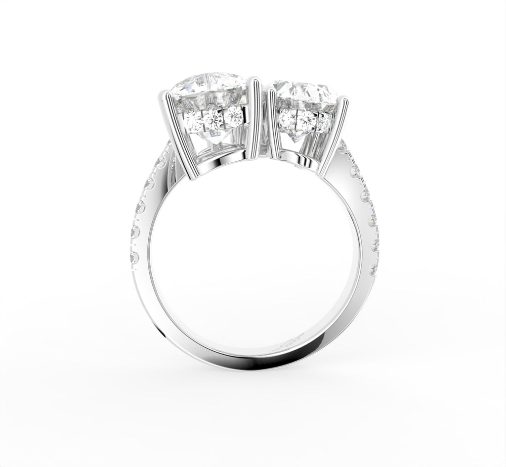 18K Cluster Diamond Ring — FRONT