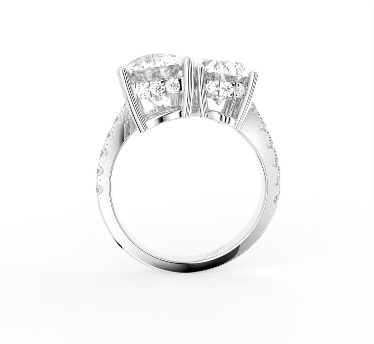 18K Cluster Diamond Ring — FRONT