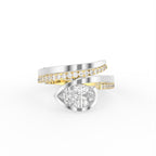 Sterling Silver Pear Diamond Ring — TOP