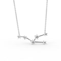 18K Yellow Gold Constellation Round Diamond Pendant — FRONT