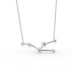 18K Yellow Gold Constellation Round Diamond Pendant — FRONT