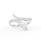 18K Pear Diamond Ring — TOP