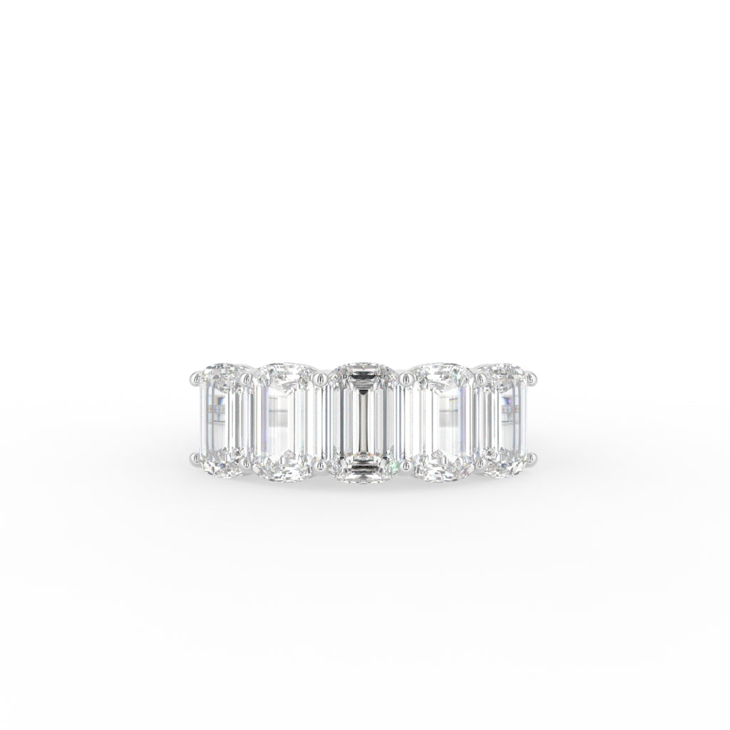 18K White Gold Eternity Ashoka Diamond Ring — TOP
