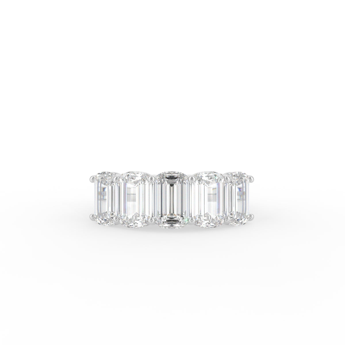 18K White Gold Eternity Ashoka Diamond Ring — TOP