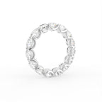 14K White Gold Eternity Round Diamond Ring — 3D VIEW