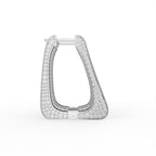 Sterling Silver Diamond Earrings — FRONT/BACK