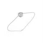 18K Gold Round Bezel Diamond Bracelet — 3D VIEW