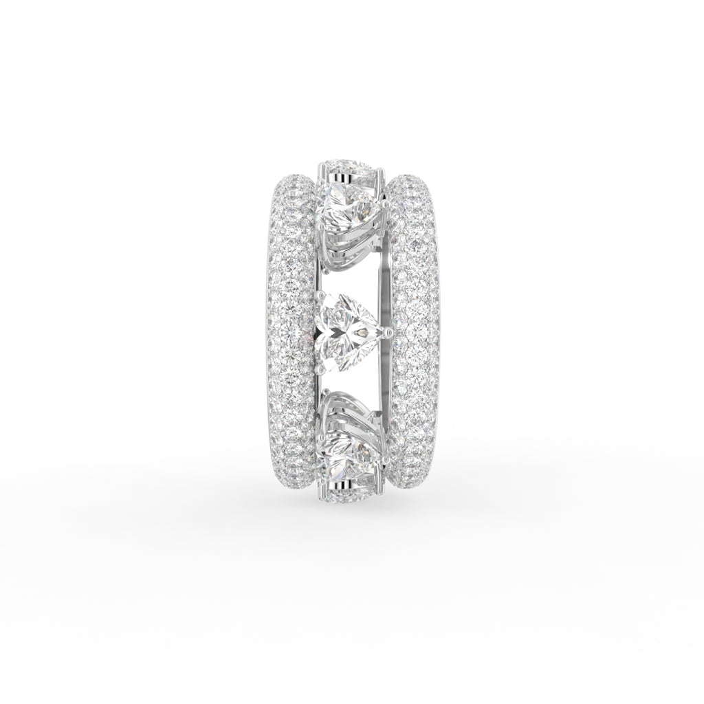 18K Openwork Pave Diamond Ring — SIDE