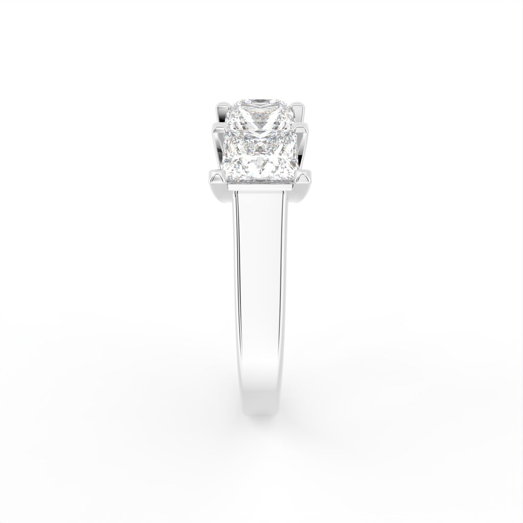 18K Eternity Princess Diamond Ring — SIDE