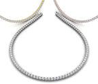 18K Layered Teardrop Diamond Necklace — 3 COLOR