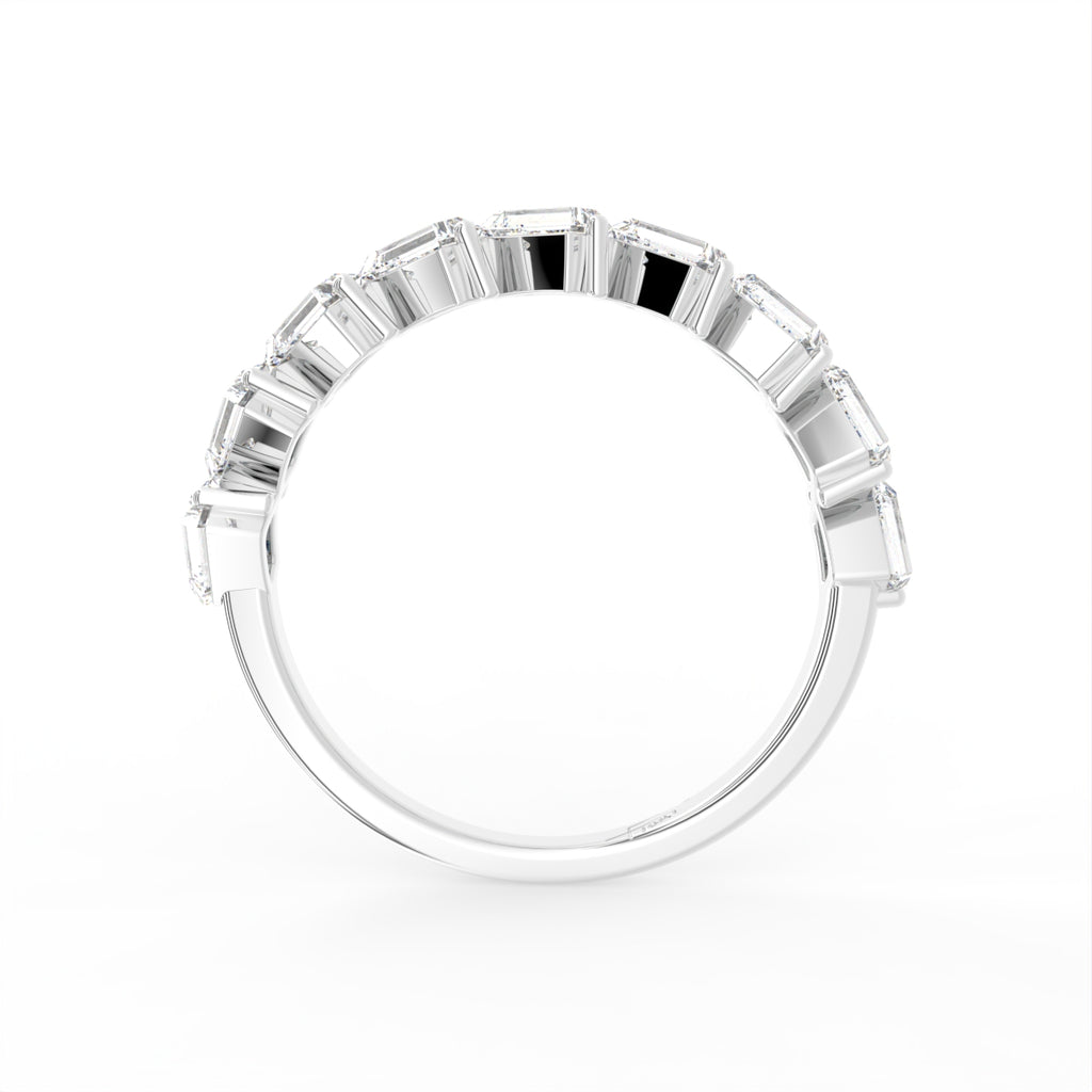 18K Yellow Gold Baguette Eternity Diamond Ring — FRONT