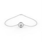 18K Gold Round Bezel Diamond Bracelet — TOP