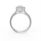 18K Solitaire Round Diamond Engagement Ring — FRONT