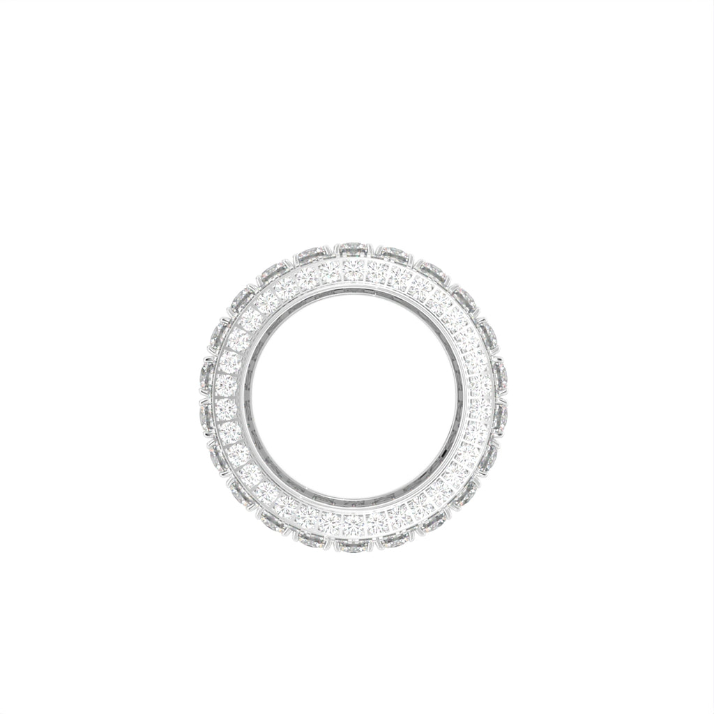 18K White Gold Eternity Round Diamond Ring — FRONT