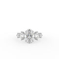 18K Solitaire Oval Diamond Engagement Ring — TOP