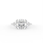 vimg:Z00309|18K Trilogy Cushion Diamond Ring — TOP