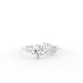 18K White Gold Bespoke Round Diamond Ring — TOP