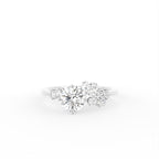 18K White Gold Bespoke Round Diamond Ring — TOP