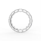 vimg:FJ4097|vimg:FJ4067|18K White Gold Asscher Eternity Diamond Ring — FRONT