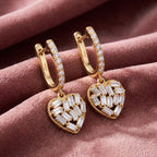 18K Bezel Diamond Drop Earrings — AI cloth, in-house