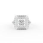 18K Halo Diamond Ring — TOP