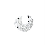 vimg:FJ4179|vimg:FJ4172|18K White Gold Crescent Moon Round Diamond Earrings — 3D VIEW
