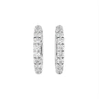 18K Diamond Hoop Earrings — TOP