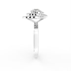 18K Halo Round Diamond Engagement Ring — SIDE