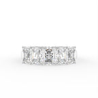 vimg:FJ3266|vimg:FJ3267|14K White Gold Eternity Emerald Diamond Ring — TOP