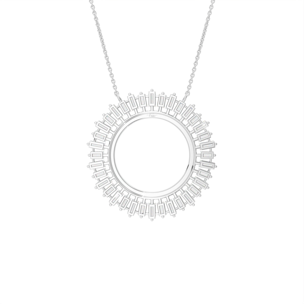 18K Abstract Diamond Pendant — BACK