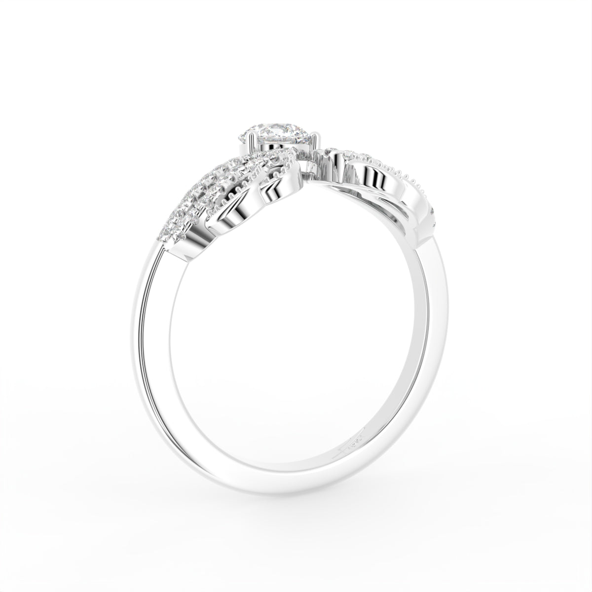 vimg:FJ3069|vimg:FJ3071|18K White Gold Round Diamond Promise Ring — 3D VIEW