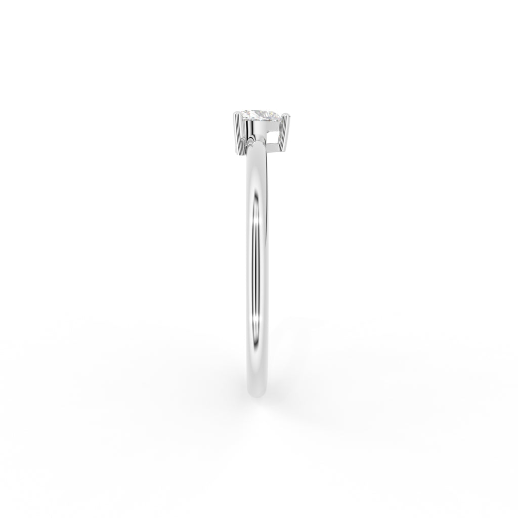 vimg:FJ6940|vimg:FJ6941|vimg:FJ6942|vimg:FJ6943|18K Solitaire Heart Diamond Ring — SIDE