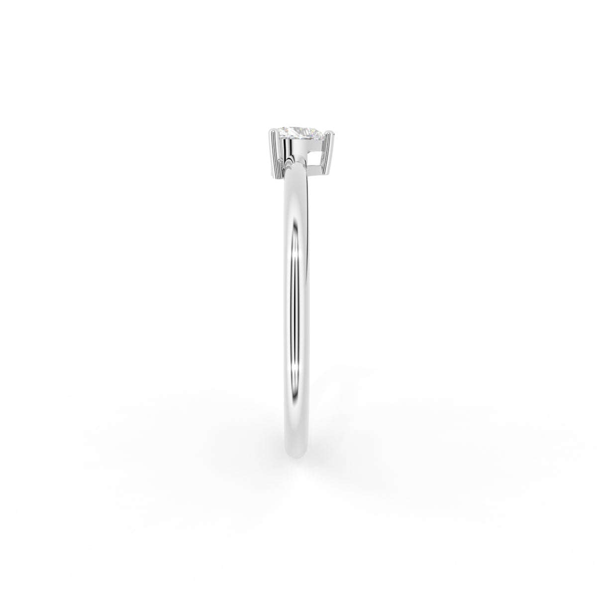vimg:FJ6940|vimg:FJ6941|vimg:FJ6942|vimg:FJ6943|18K Solitaire Heart Diamond Ring — SIDE