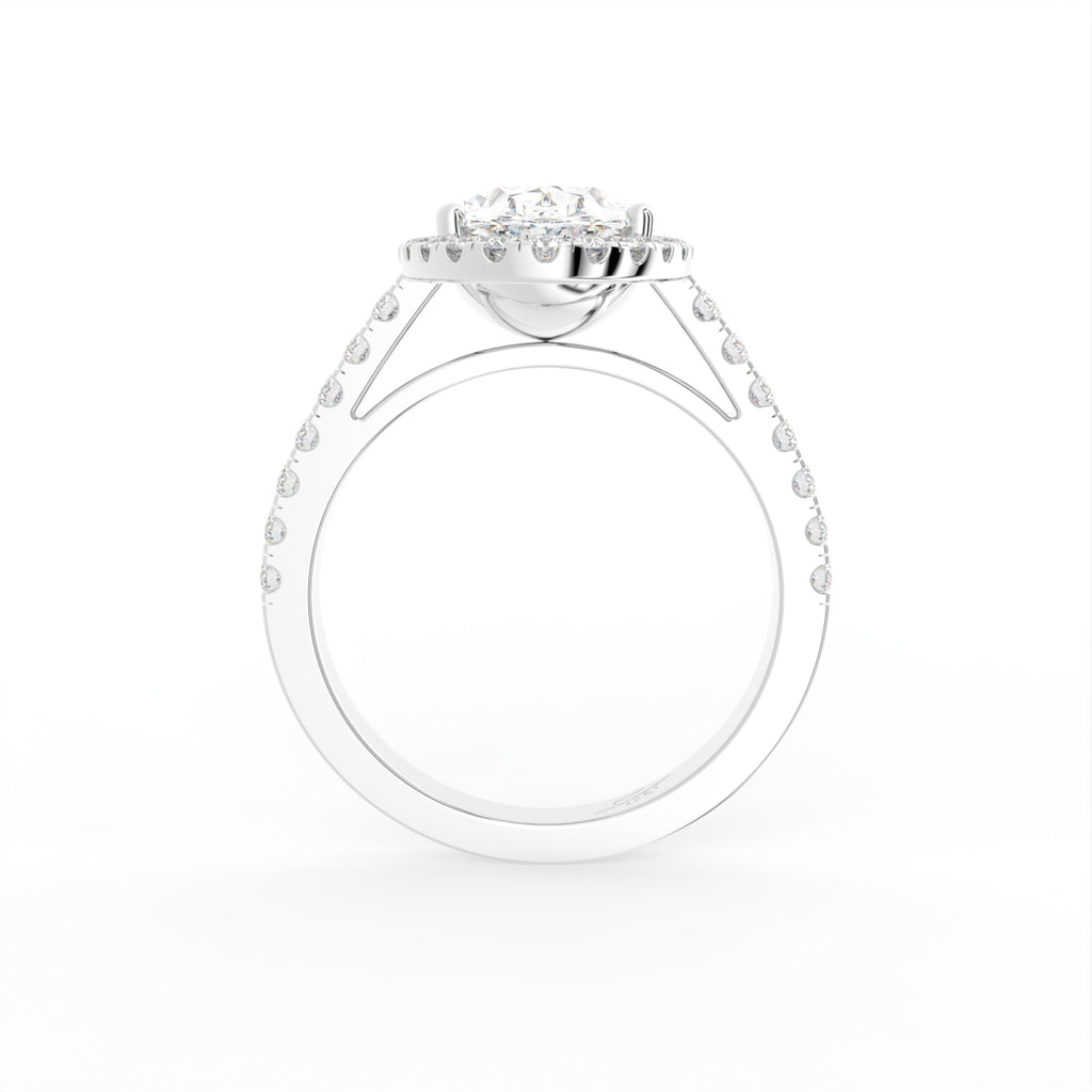 vimg:Z00230|18K Oval Diamond Solitaire Halo Ring — FRONT