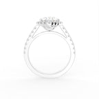 vimg:Z00230|18K Oval Diamond Solitaire Halo Ring — FRONT