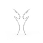 18K Round Bespoke Diamond Earrings — TOP