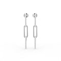 14K Round Drop Bespoke Diamond Earrings — TOP
