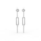 14K Round Drop Bespoke Diamond Earrings — TOP