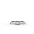 18K Yellow Gold Round Diamond Band Ring — TOP