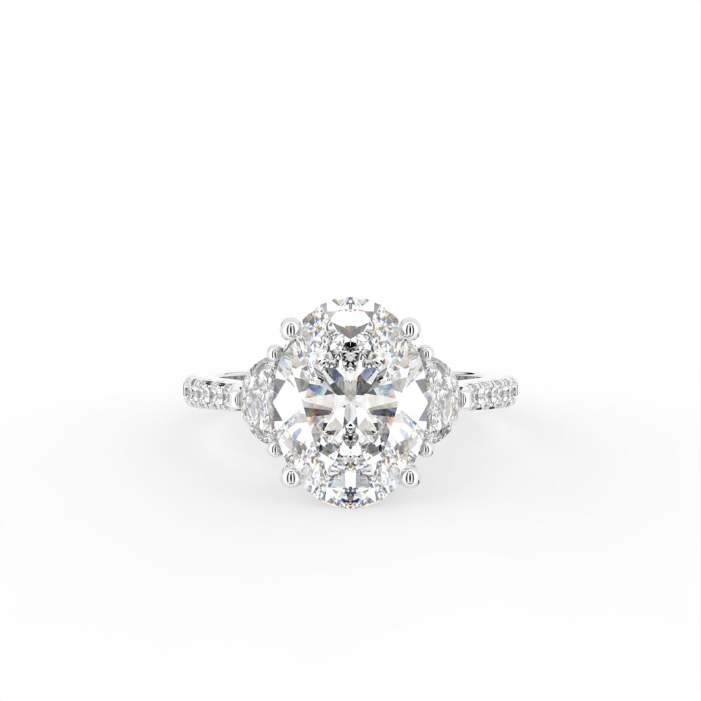 vimg:Z00236|18K Halo Oval Diamond Ring — TOP