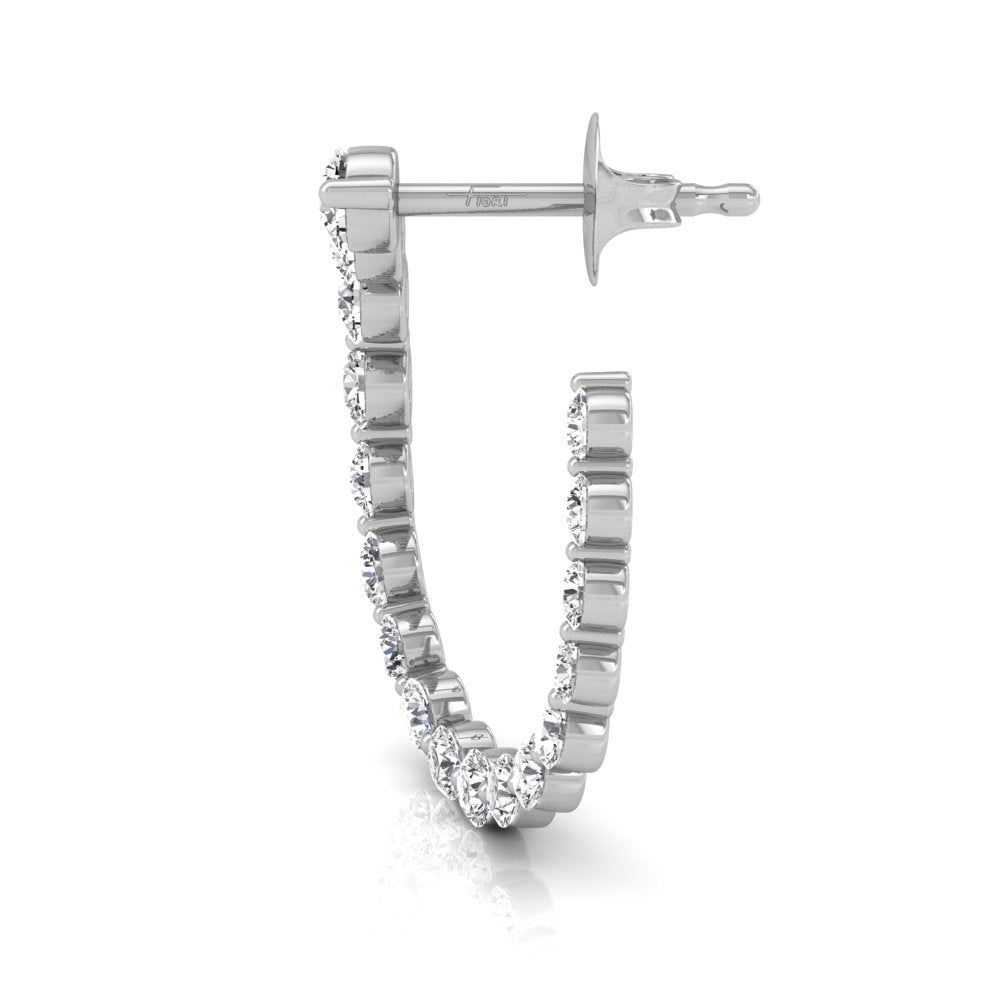 18K Bespoke Diamond Earrings — SIDE VIEW