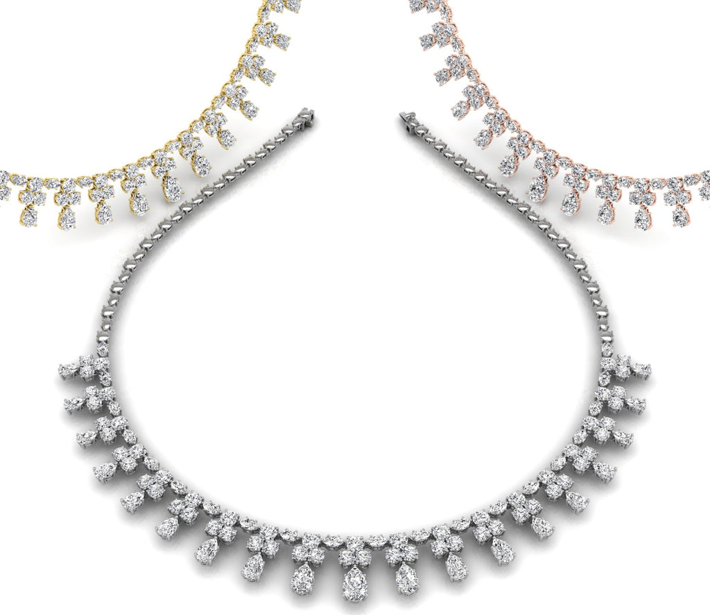 18K Minimalist Diamond Necklace — 3 COLOR