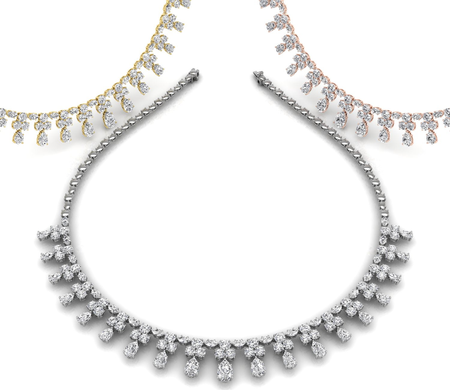 18K Minimalist Diamond Necklace — 3 COLOR