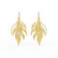 Sterling Silver Pear Diamond Earrings — TOP
