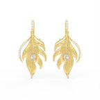 Sterling Silver Pear Diamond Earrings — TOP