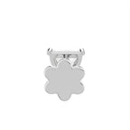 14K White Gold Round Diamond Stud Earrings — BACK