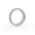 18K Yellow Gold Eternity Round Diamond Band Ring — 3D VIEW