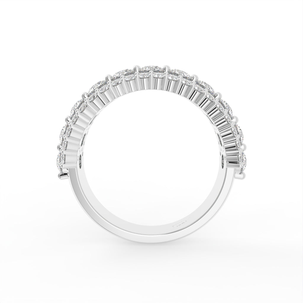 18K Rose Gold Eternity Round Diamond Ring — FRONT