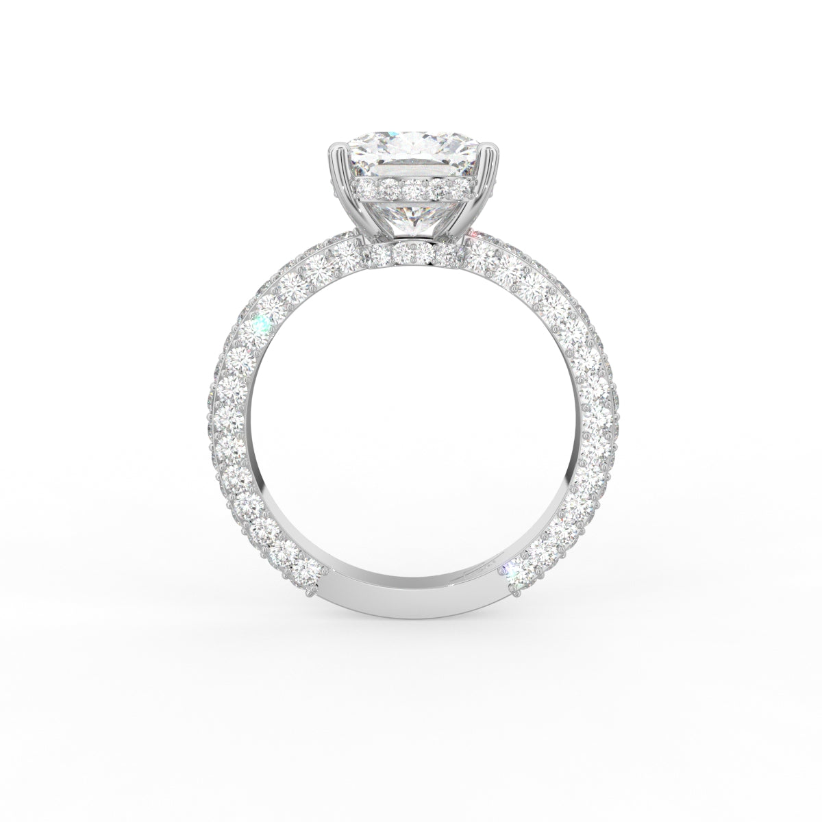 vimg:FJ5297|vimg:FJ5268|vimg:FJ5270|18K Solitaire Round Diamond Ring — FRONT