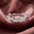 18K Eternity Pear Diamond Ring — AI cloth, in-house